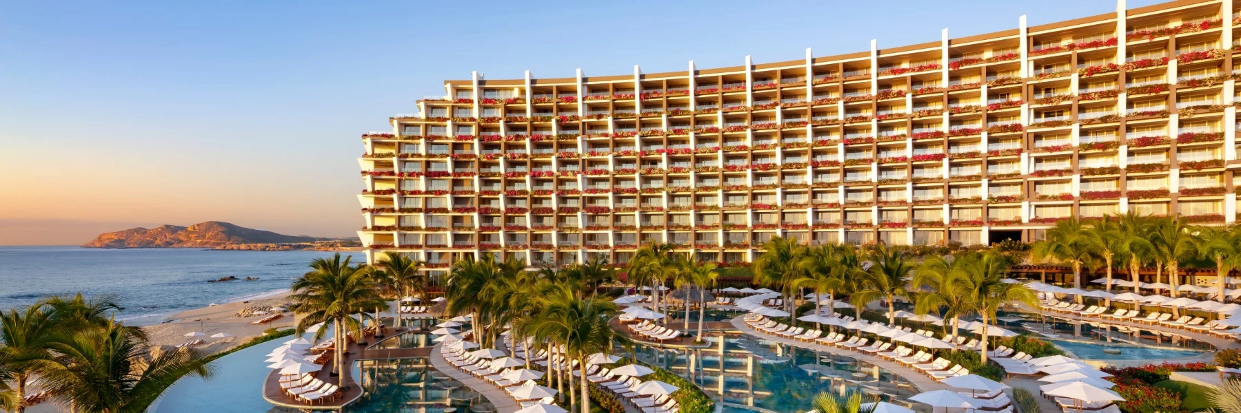 Resort pool overlooking the sea